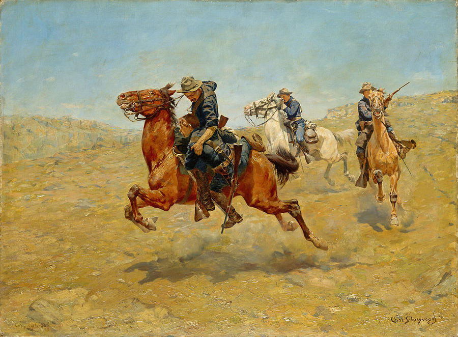 900x662 My Bunkie Painting By Charles Schreyvogel - My Bunkie Painting