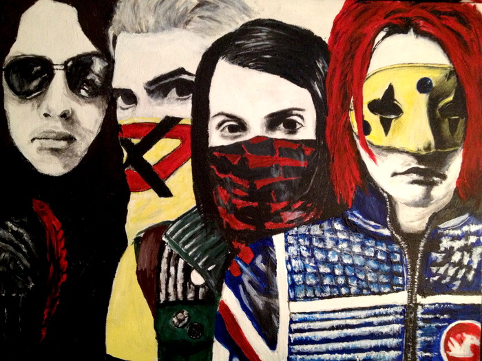700x525 My Chemical Romance Painting Art Vintage Wall Print Poster Ebay - My Chemical Romance Painting