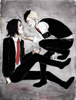 320x419 Fan Art Of Gerard Way And Frank Iero From My Chemical Romance - My Chemical Romance Painting