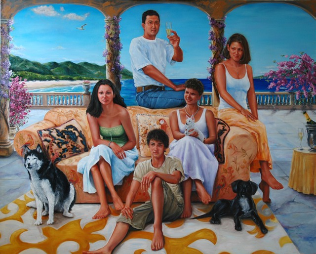640x514 My Family Sidney Fine Arts Sidney - My Family Painting