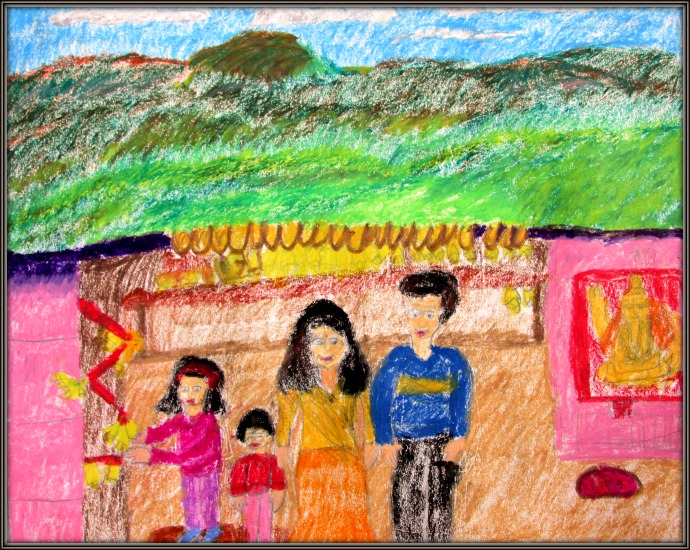 690x550 Painting My Family - My Family Painting