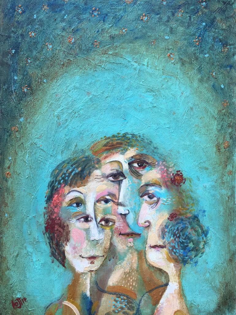 770x1027 Saatchi Art All Women Of My Family Painting By Yuliya Pochynok - My Family Painting