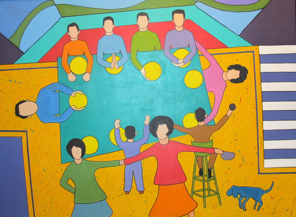 1000x734 Category Paintings - My Family Painting