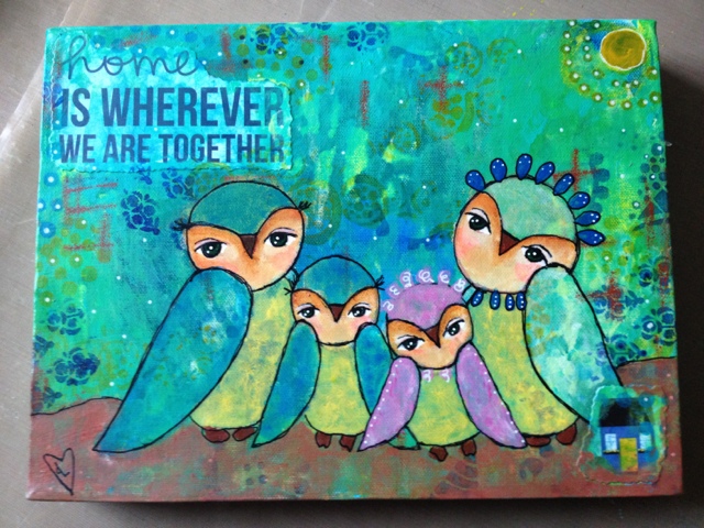 640x480 Deep In The Art Of Texas Owl Family Paintings - My Family Painting