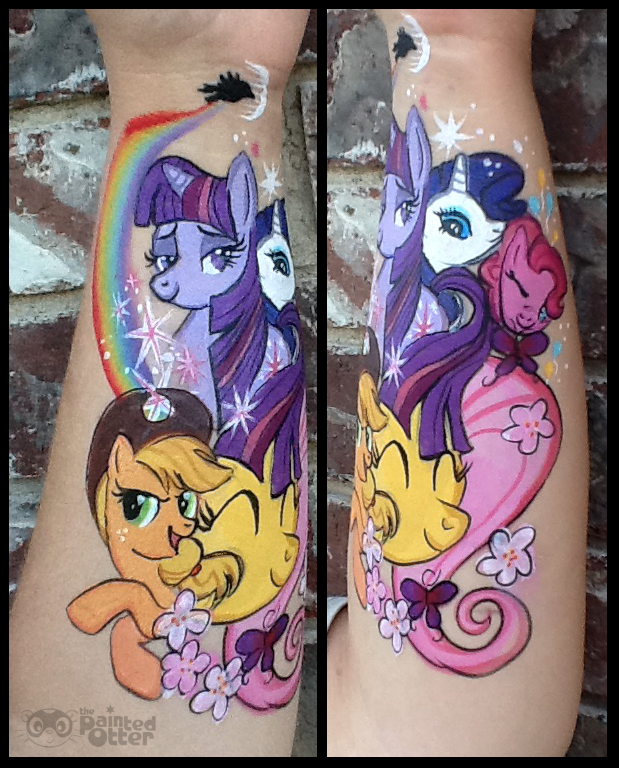 619x768 My Little Pony Face Paint The Painted Otter - My Little Pony Painting