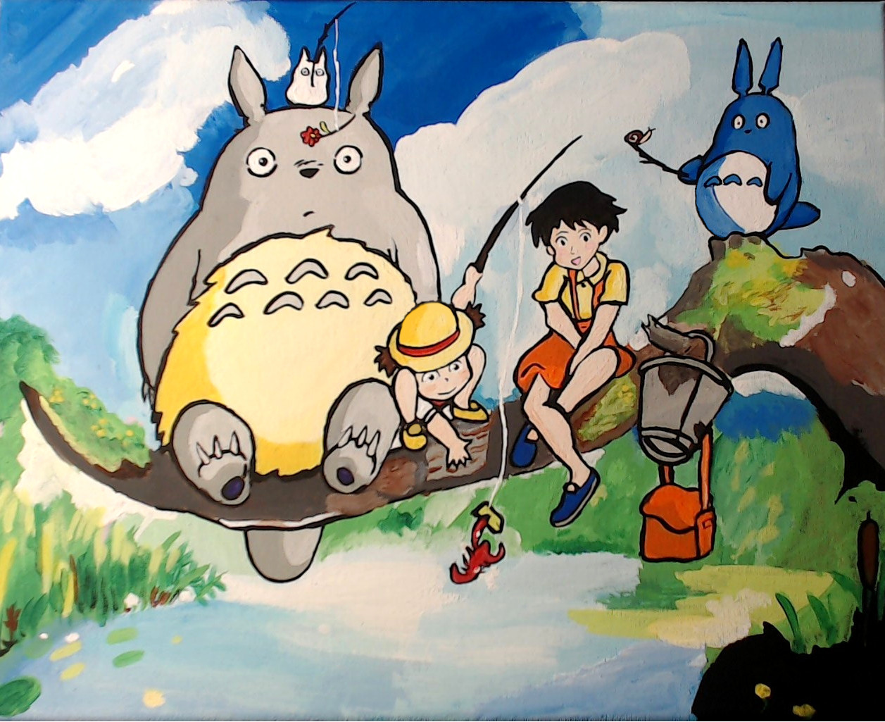 1257x1025 My Neighbor Totoro Painting I Did Yesterday Ghibli - My Neighbor Totoro Painting