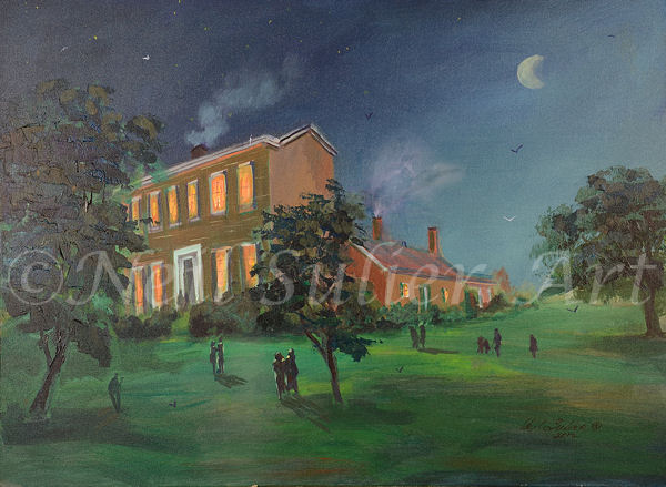 600x439 My Old Kentucky Home Art Print For Sale By Neil Sulier - My Old Kentucky Home Painting