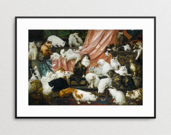 340x270 Cat Art Print Cat Watercolor Cat Painting Cat Lover Gift - My Wifes Lover Painting