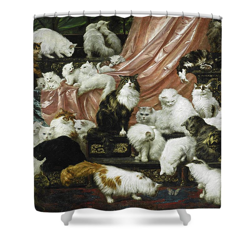 800x800 My Wife's Lovers Shower Curtain For Sale By Carl Kahler - My Wifes Lovers Painting