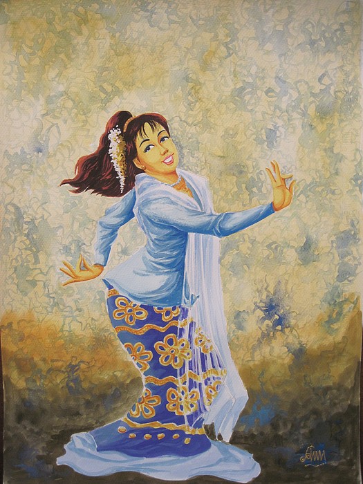 Myanmar Painting at PaintingValley.com | Explore collection of Myanmar ...