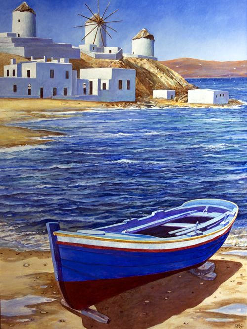 500x665 Pin By Fethiye Trek On Ondan Bundan Acrylics - Mykonos Painting