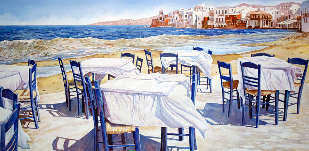 1000x489 Caroline Huff Artwork Paintings Page 2 - Mykonos Painting