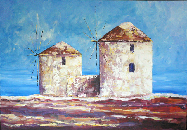 640x443 Greek Painting Mykonos - Mykonos Painting