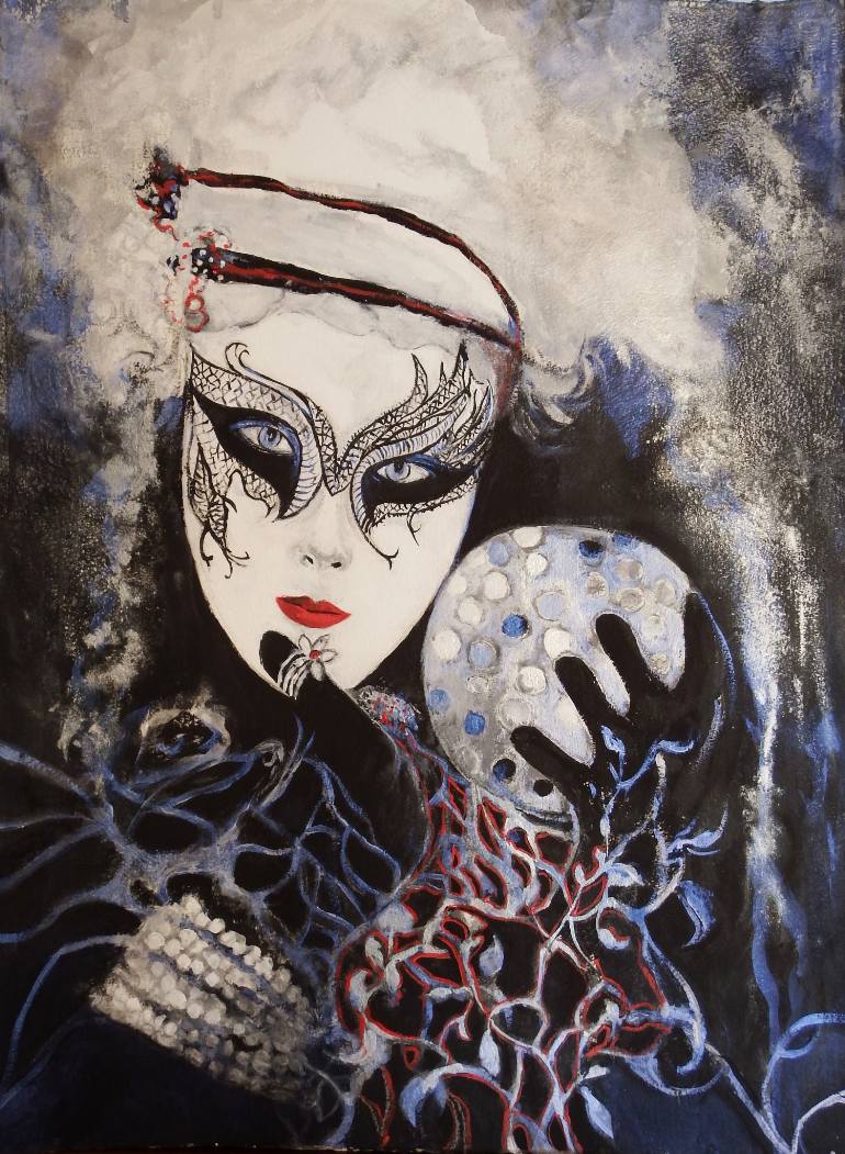 770x1051 Saatchi Art Bewitching Woman Painting By Myra Evans - Myra Painting