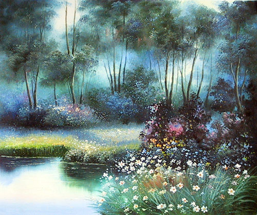 500x418 Mystic Forest - Mystical Forest Painting