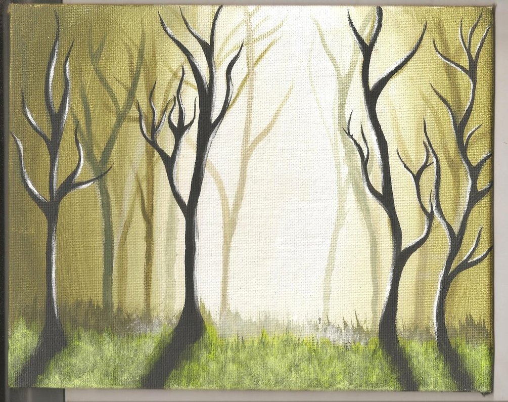 1005x795 Mystical Forest Painting 8x10 By Porcelina 9 - Mystical Forest Painting