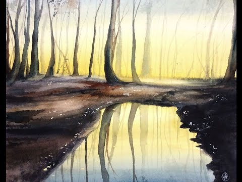 480x360 Watercolor Mystical Forest Painting Demonstration - Mystical Forest Painting