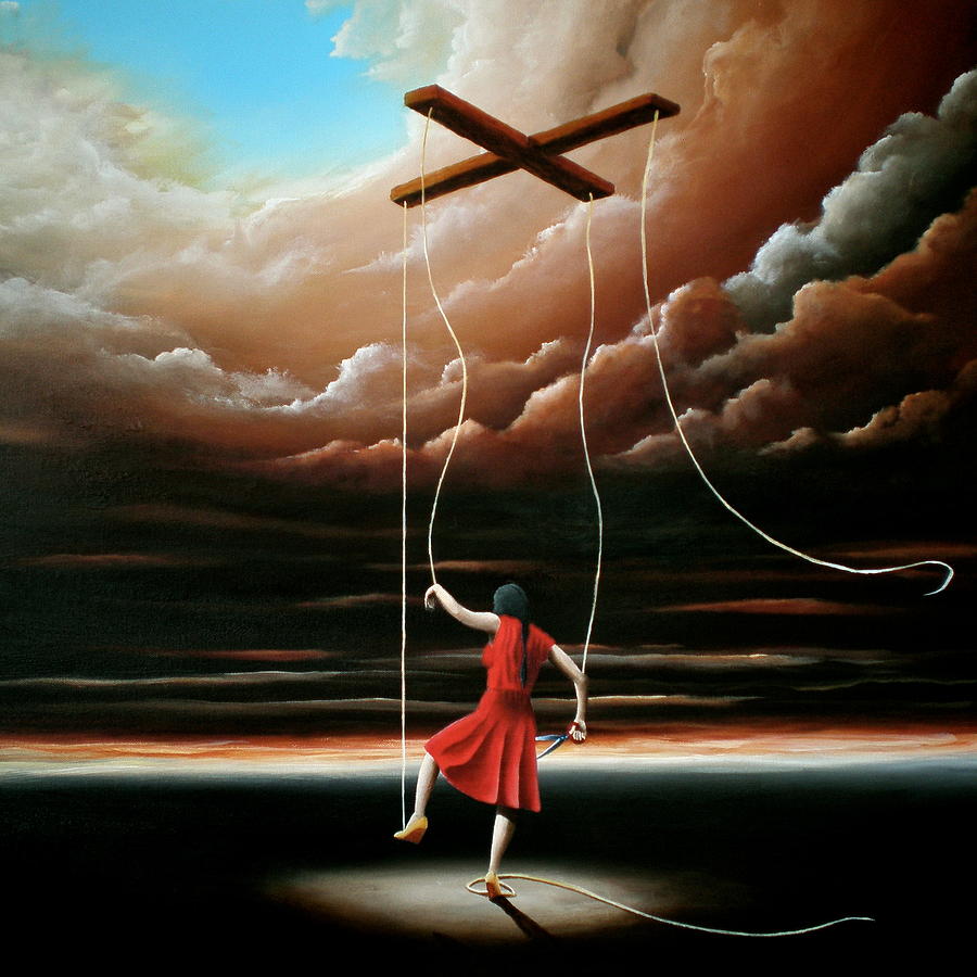 900x900 Think For Yourself Painting By Ric Nagualero - Nagualero Painting