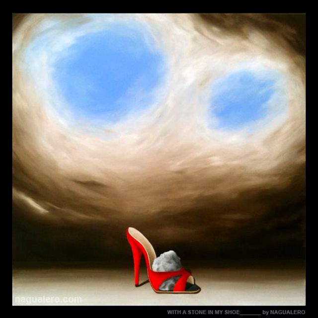 640x640 With A Stone In My Shoe By Nagualero. Sold ! - Nagualero Painting