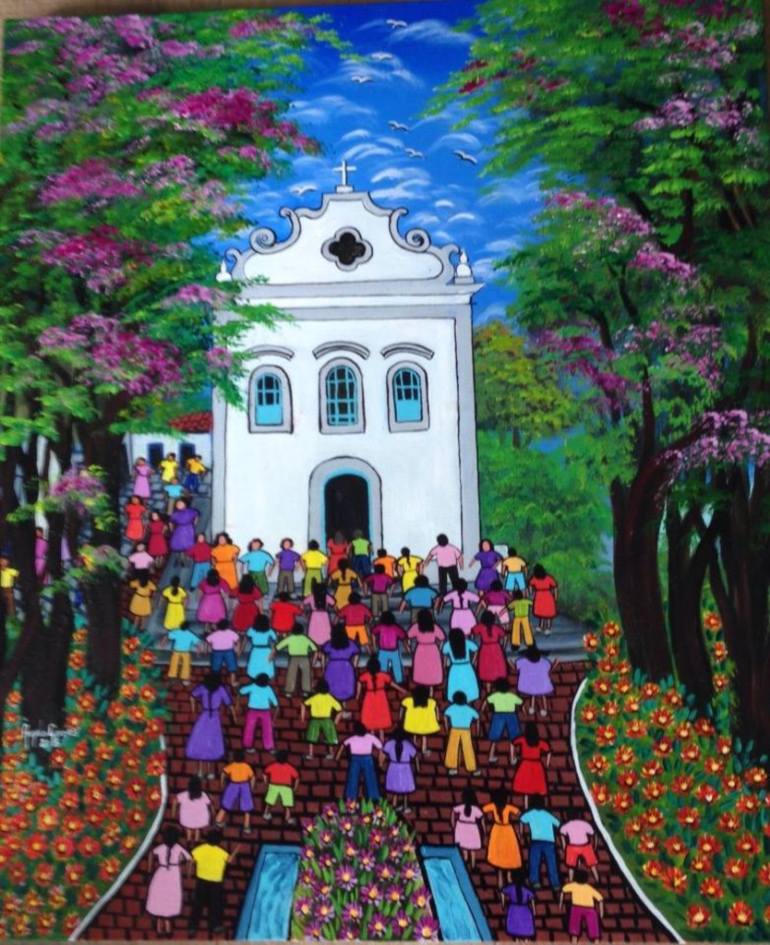 770x945 Saatchi Art Igreja Do - Naif Painting
