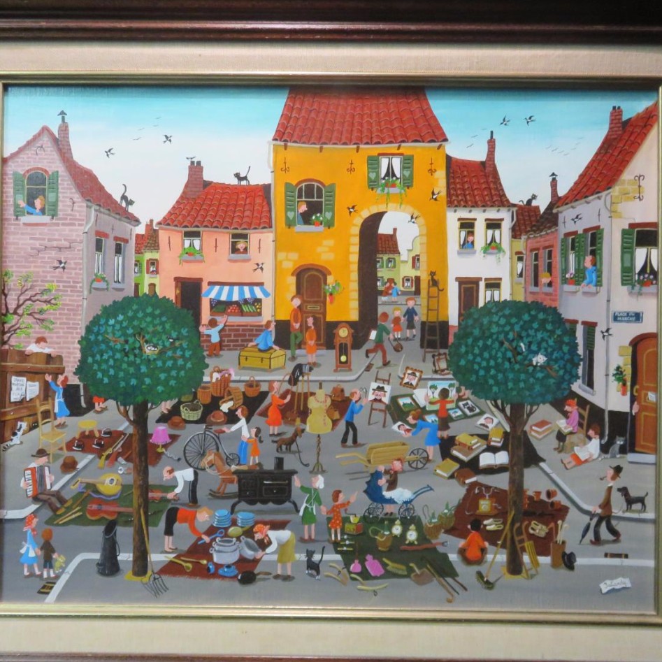 947x947 The Brocante Table Naif - Naif Painting