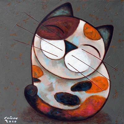 400x400 Unicef Uk Market Naif Cat Painting - Naif Painting