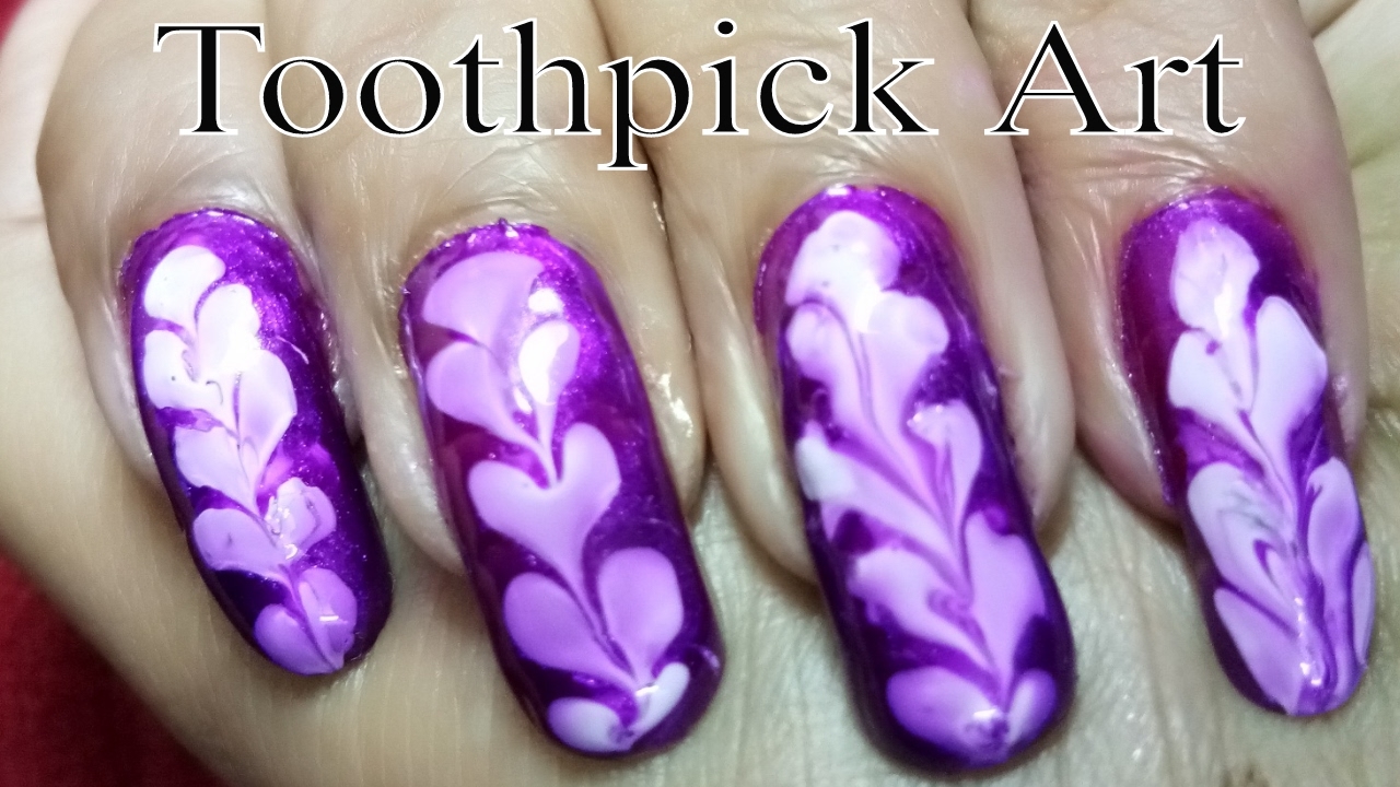 1280x720 Beautiful Nail Polish Art Using Toothpick - Nail Painting Art