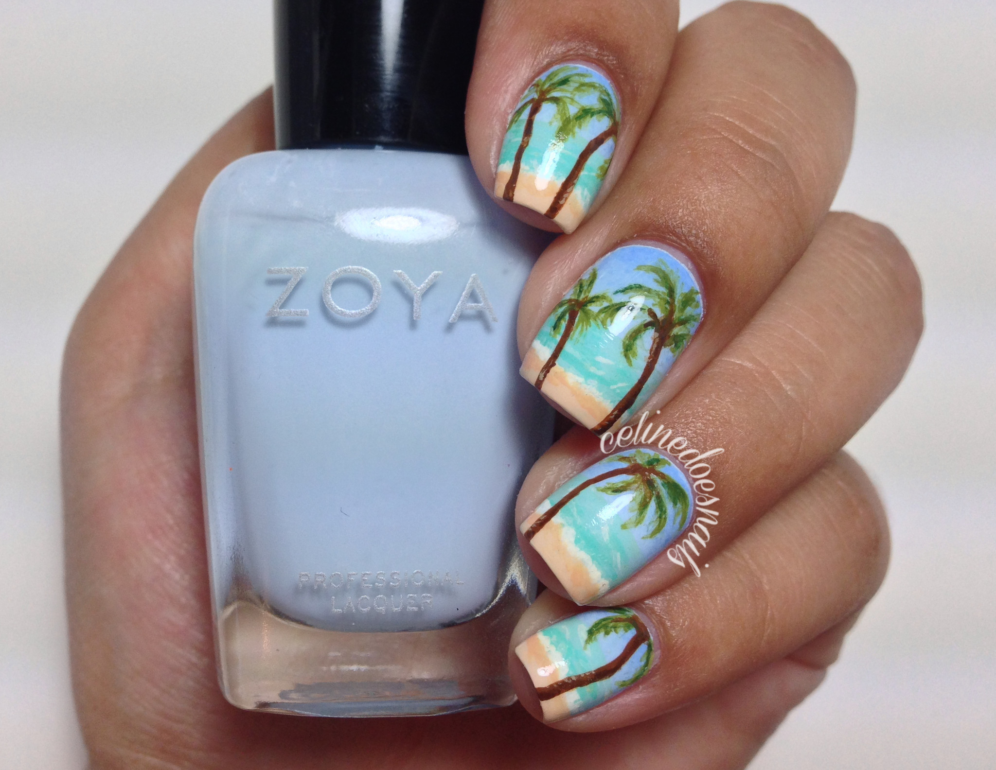 2048x1584 Diy Beach Nail Art How To Paint A Beach Nail Manicure Beauty - Nail Painting Art