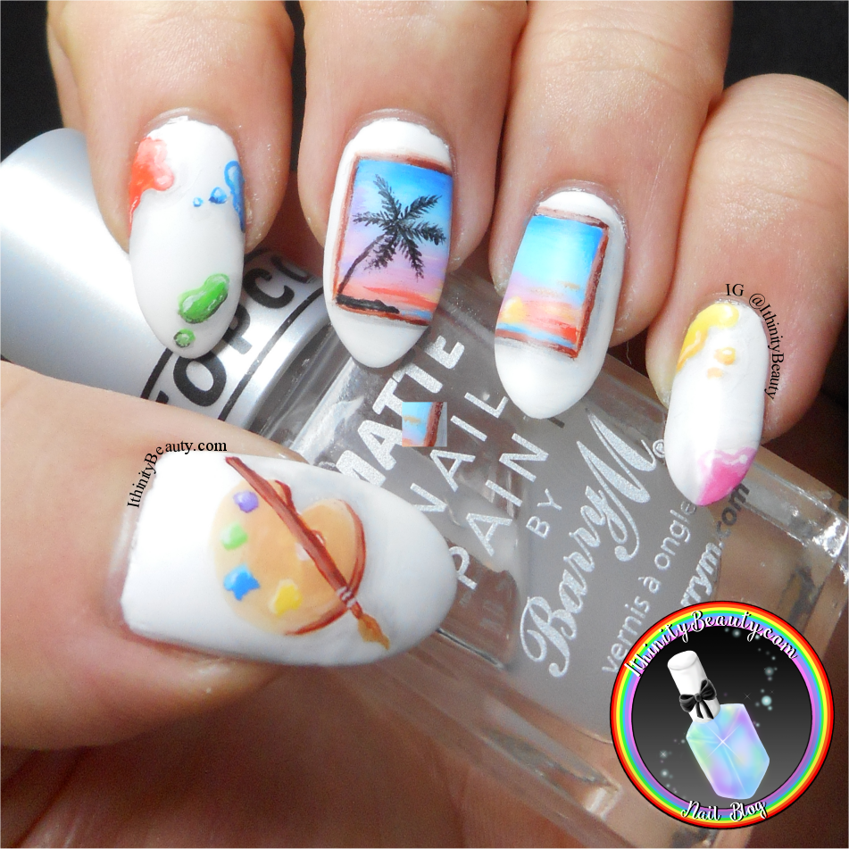 951x951 Freehand Art Inspired Nails - Nail Painting Art
