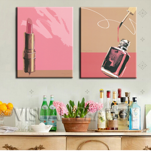 600x600 Free Shipping Lipstick And Nail Polish Photos Oil Painting Art - Nail Polish Painting