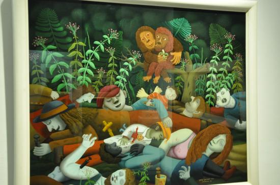 550x365 The Painting Is Done On The Back Of The Glass - Naive Painting