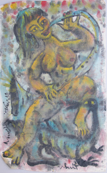 350x566 Search Style Paintings On Fabric Asia Art Archive - Naive Painting Style