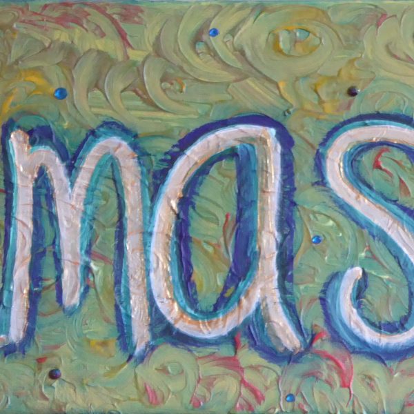 600x600 Namaste Green blue Original And Unique - Namaste Painting