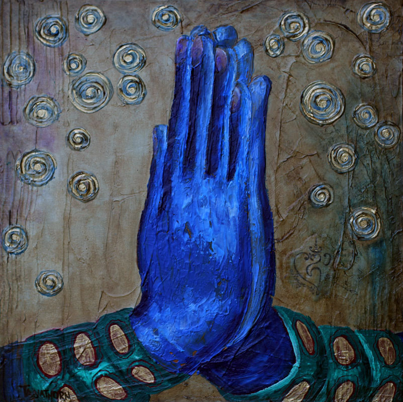 802x800 Namaste Hands Painting Lalitha Devi - Namaste Painting