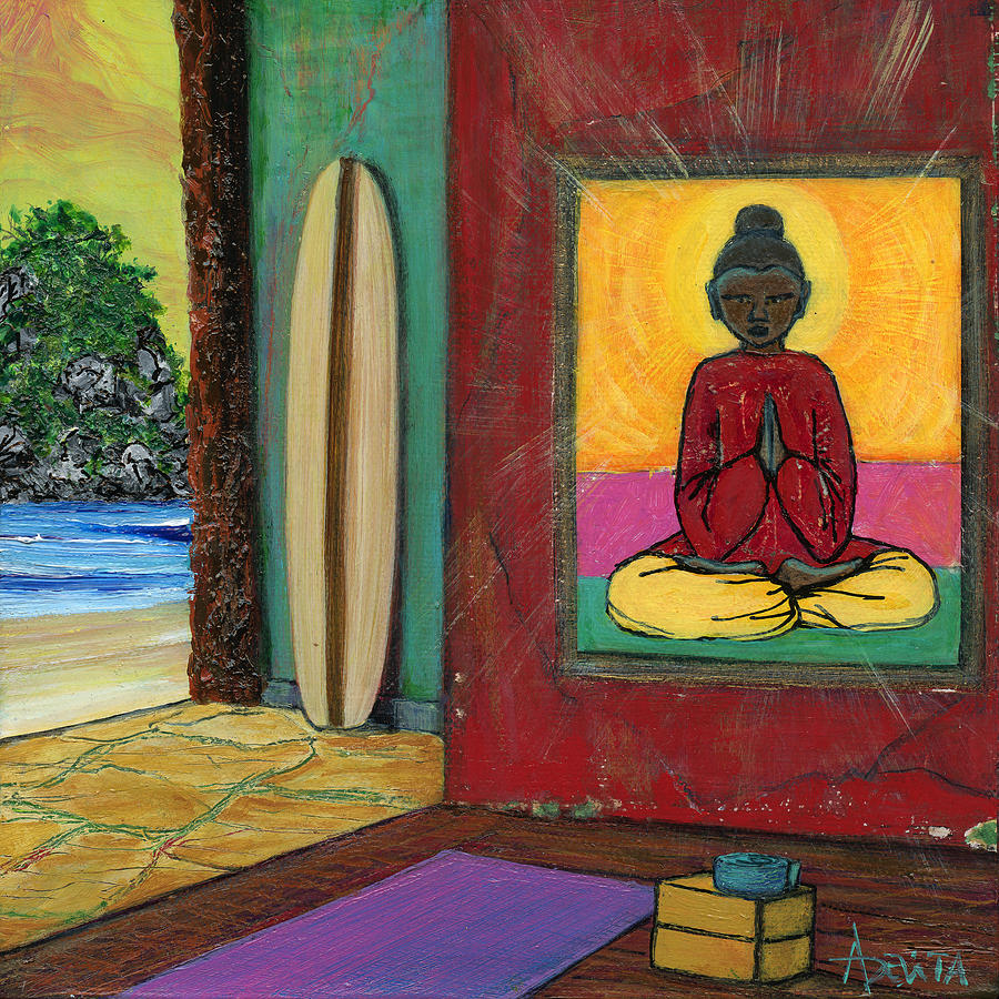 900x900 Namaste Painting By Adelita Pandini - Namaste Painting