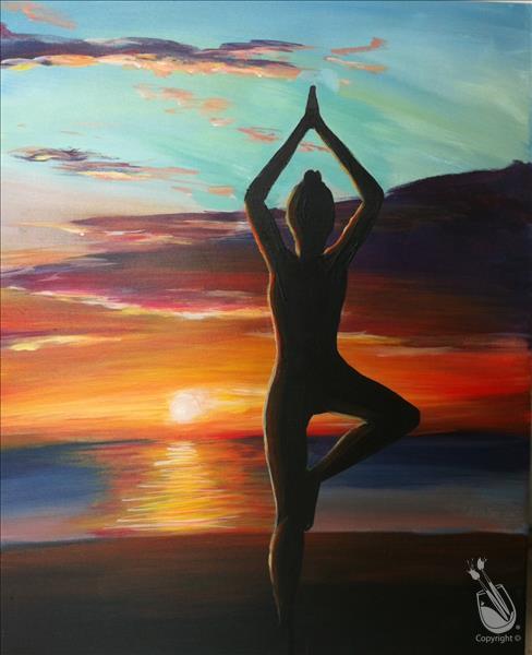 488x600 Yoga Night~namaste - Namaste Painting