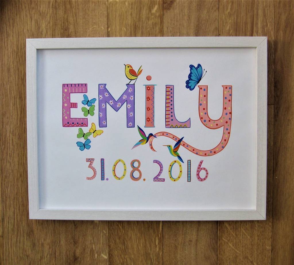 1024x924 Child's Name Painting By Edwina Cooper Designs - Name Painting