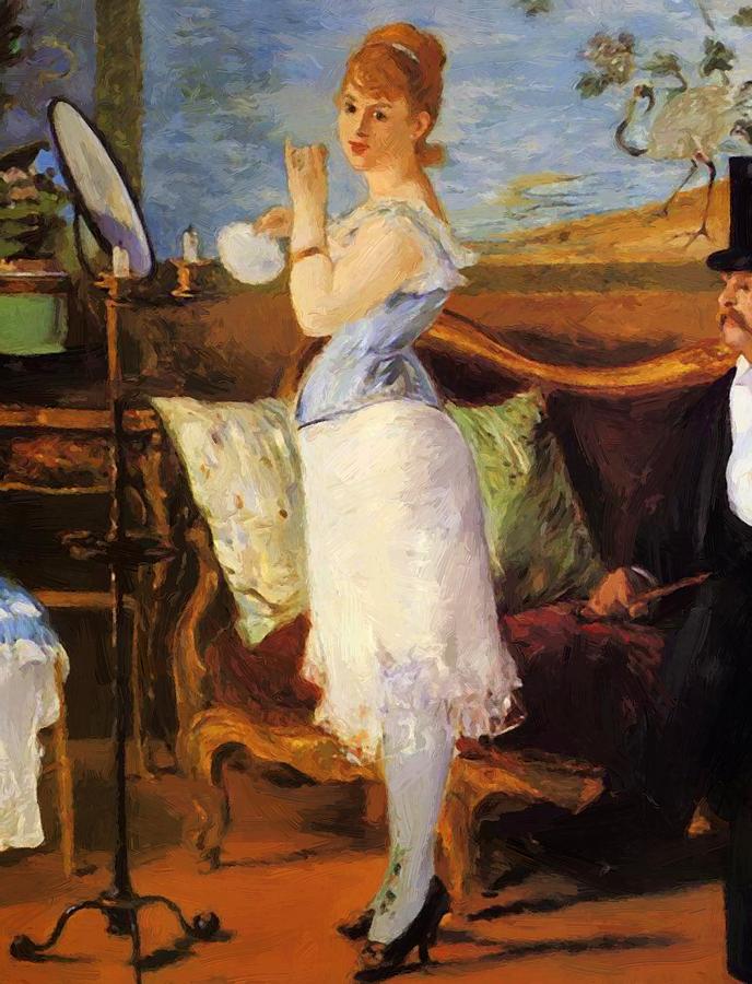 688x900 Nana 1877 Painting By Manet Edouard - Nana Painting