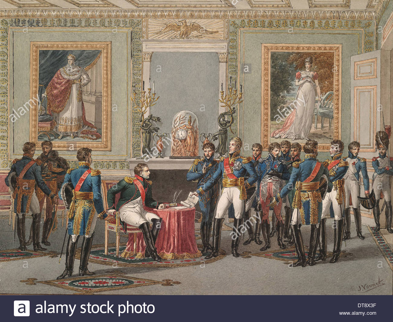 1300x1065 The Abdication Of Napoleon - Napoleon At Fontainebleau Painting