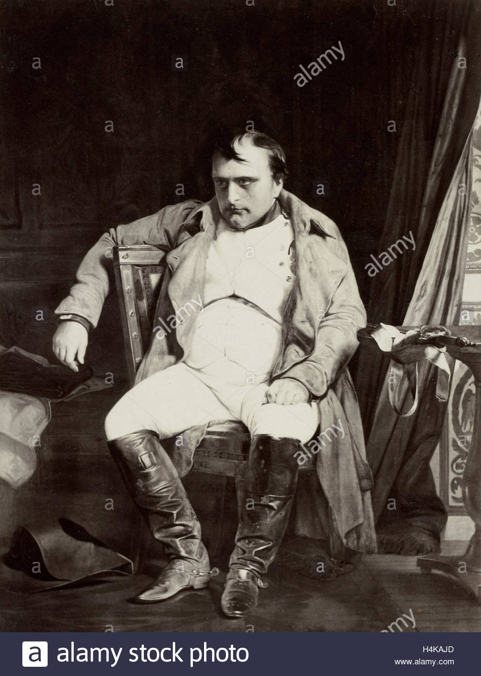 990x1390 Painting By Paul Delaroche A Napoleon Fontainebleau, Robert Stock - Napoleon At Fontainebleau Painting