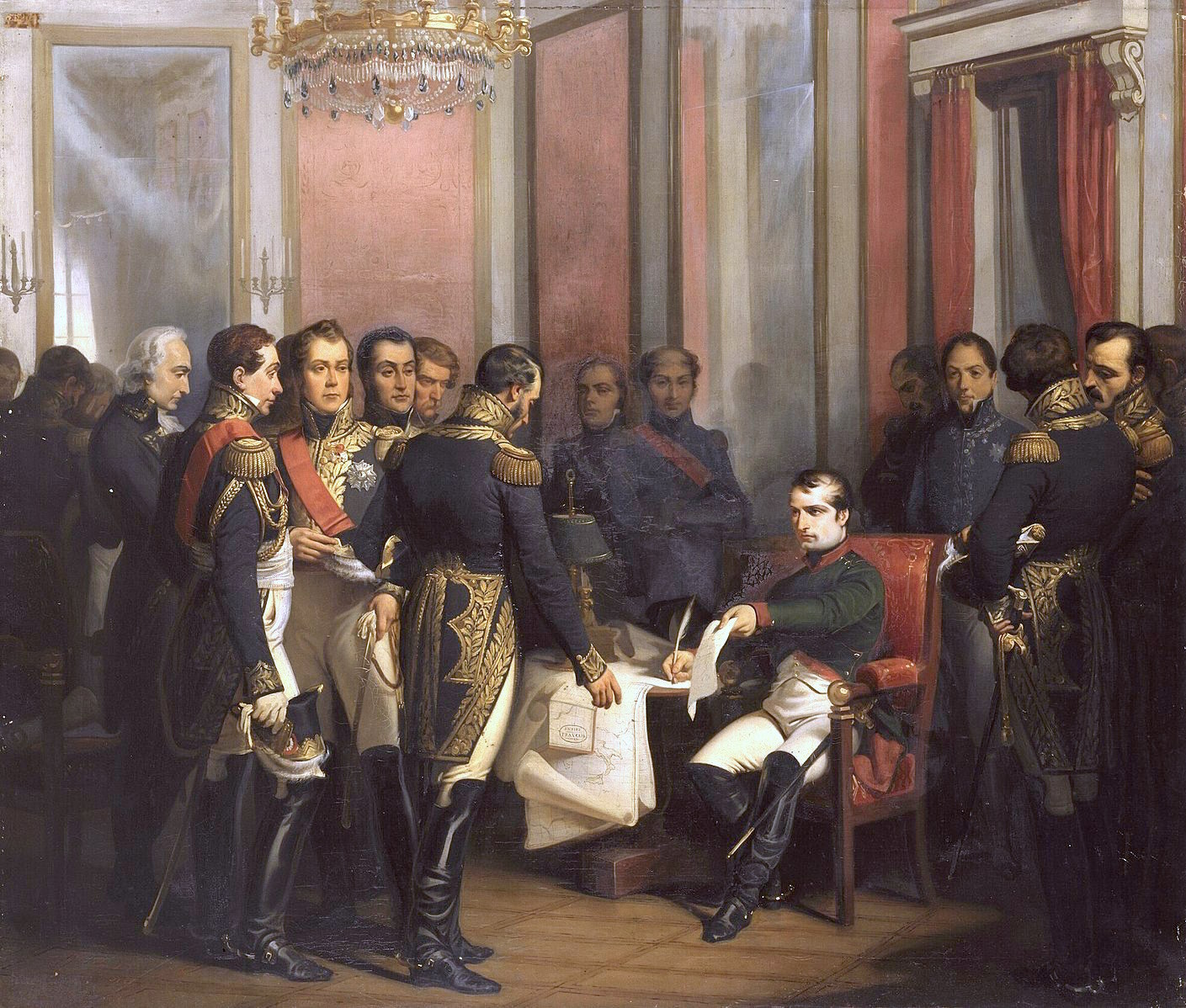1409x1198 Filebouchot - Napoleon At Fontainebleau Painting