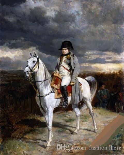 480x599 2018 Framed Napoleon Bonaparte French On His White Horse,pure - Napoleon Bonaparte Horse Painting