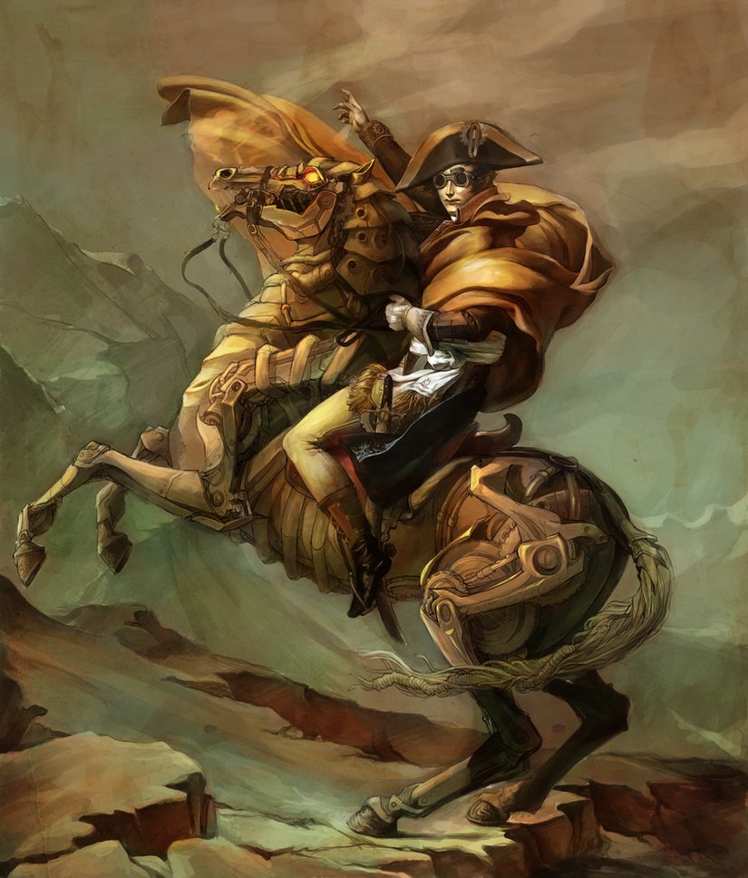 825x968 Steampunk Bonaparte By Applepoo - Napoleon Bonaparte Horse Painting