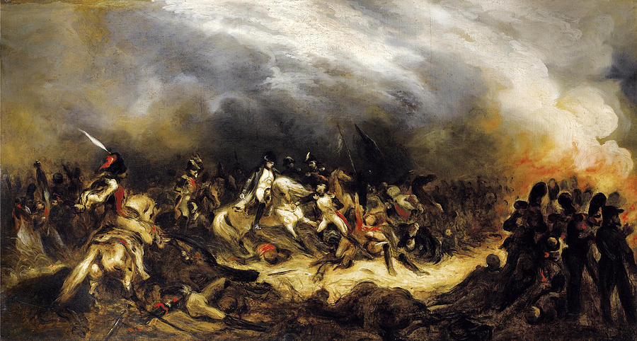 900x482 Napoleon In Waterloo Painting By Attributed To Denis Auguste Marie - Napoleon Bonaparte Painting