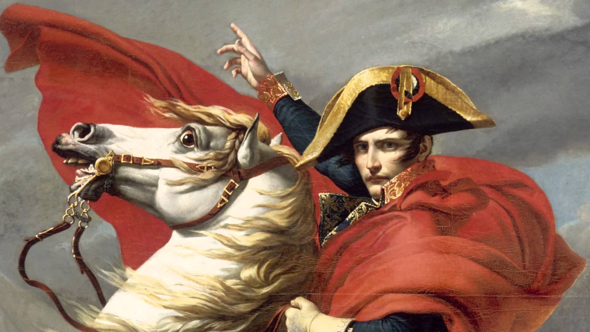1920x1080 Bonaparte Crossing The Grand Saint Bernard Pass By Jacques Louis - Napoleon Bonaparte Painting
