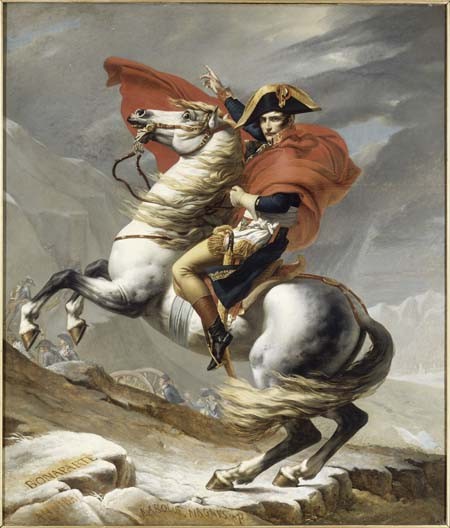 450x528 Bonaparte Crossing The Great St Bernard Pass - Napoleon Bonaparte Painting Original