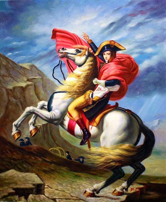 napoleon crossing the alps painting 14