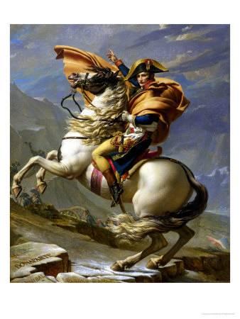 338x450 Napoleon Crossing The Alps, C.1800 Giclee Print By Jacques Louis - Napoleon Crossing The Alps Painting