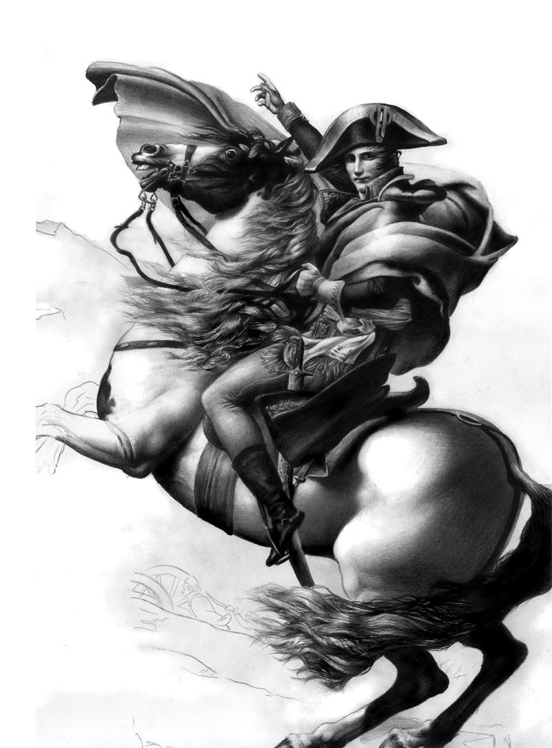 801x1085 Napoleon Crossing The Alps Reflejo Interior - Napoleon Crossing The Alps Painting