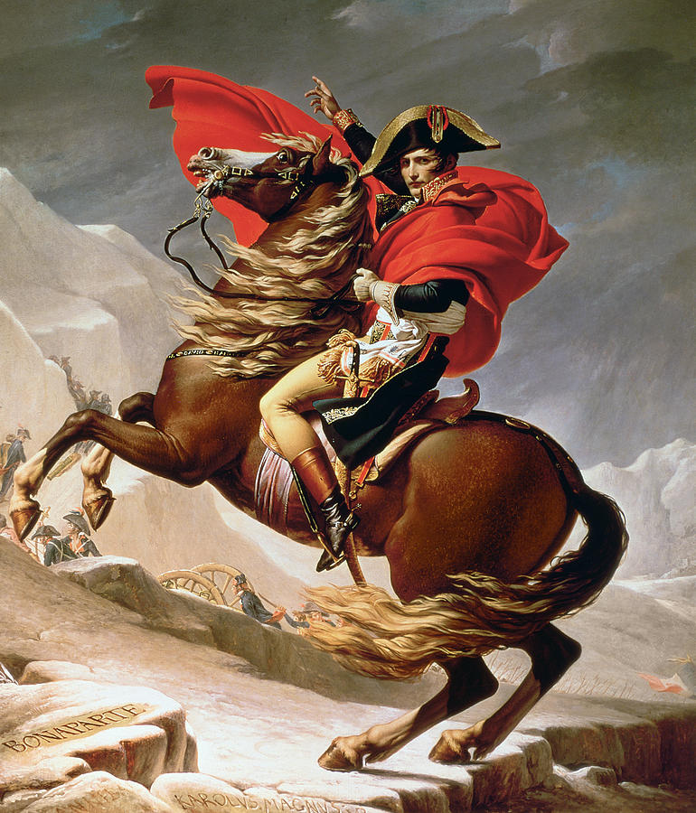 770x900 Napoleon Crossing The Alps Painting By Jacques Louis David - Napoleon Horse Painting